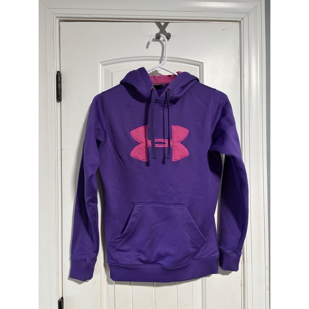 Under Armour Cold‎ Gear women's purple logo hoodie size Small